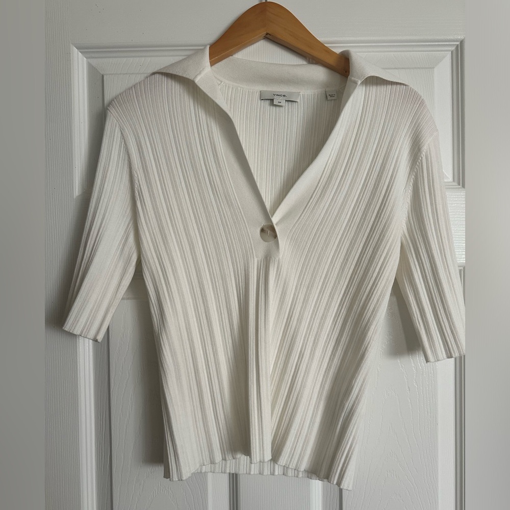 Vince top, size small, white
